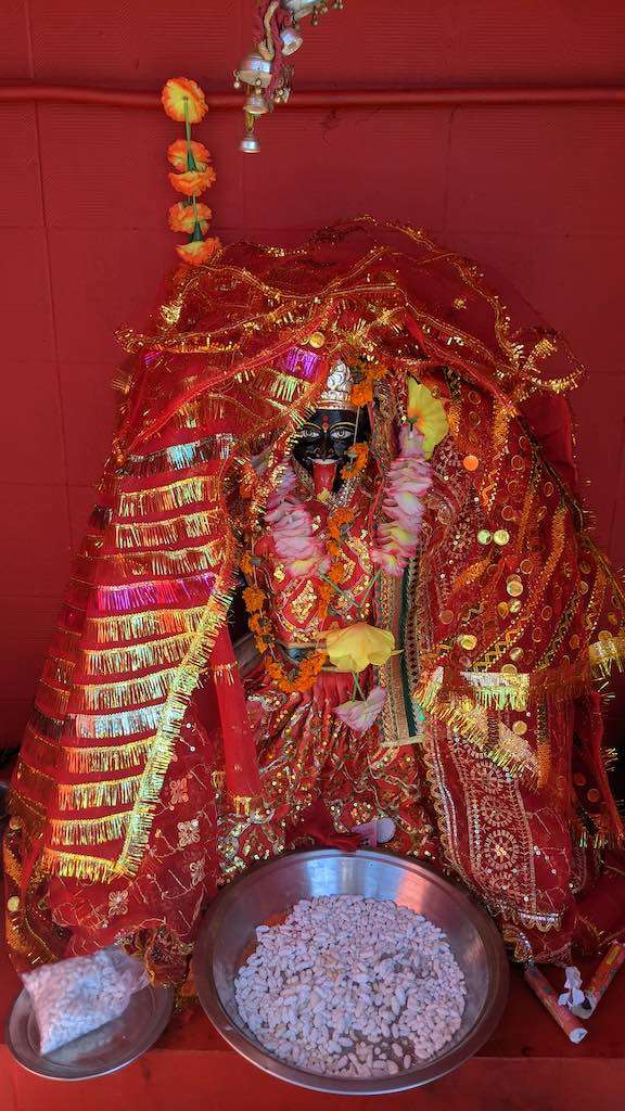 The idol of the revered Paoloni mata at the Dainkund temple