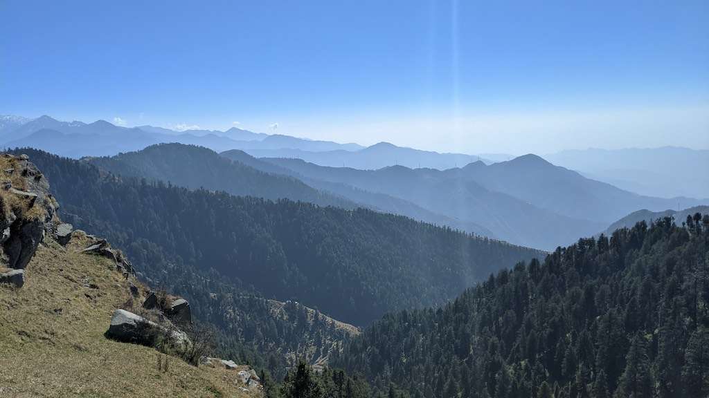 Open slopes near Dainkund Peak on the Pir Panjal, where the wind is almost constant.